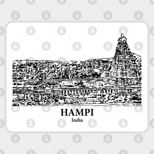 Hampi - India Magnet by Lakeric